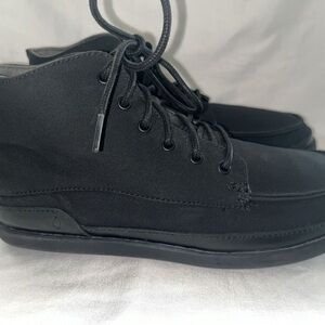 Olukai Black Fabric Leather Trim Mens Ankle Boots Size 13